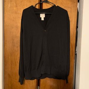 St. John’s Bay Black Buffon-Up Cardigan Large